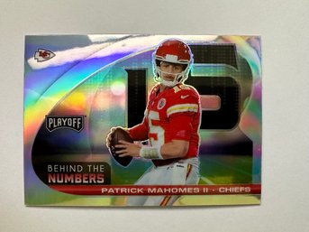 2021 Panini Playoff Behind The Numbers Patrick Mahomes Prizm