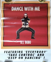 Large Wall Size Vintage 1994 Promo Record Store Poster - Dj Bobo - Dance With Me