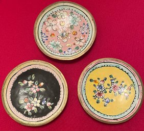 Vintage Chinese Copper And Enamel Dishes