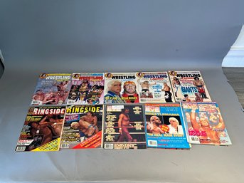Lot Of 10 Wrestling Magazines, Wrestling Classics, Ringside, Wrestling Eye