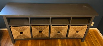 IKEA Storage Console With Baskets And Cubbies