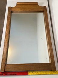 Wood Oak Frame Wall Mirror 20x34 Heavy