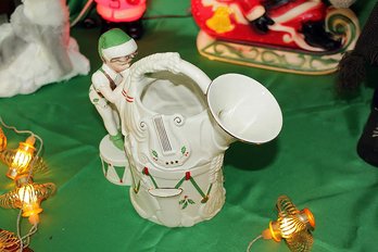 Lenox Christmas Tree Watering Can Decor Porcelain Circa 1980-90s