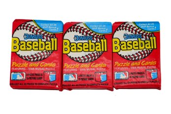 3 1988 Unopened DonRuss Baseball Puzzle And Cards