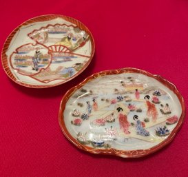 Antique Hand Painted Japanese Plates