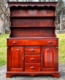 A Vintage Cherry Wood 'Mt. Vernon' Buffet And Hutch