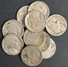 10 Buffalo Nickels Miscellaneous Dates