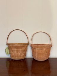 Pair Of Wall Hanging Nantucket Baskets