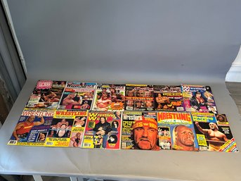 Lot Of 12 Vintage Wrestling Magazines