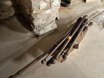 Large Wood Drapery Rods With Finials