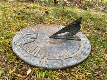 Cast Metal Sundial 'Grow Old Along With Me The Best Is Yet To Be'