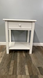 Young American White Single Drawer Side Table