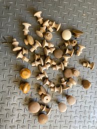 A Bunch Of Wooden Knobs What Fun!