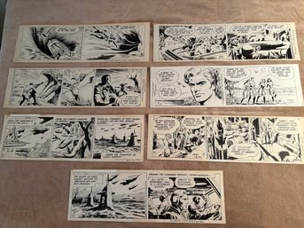 Dan Barry And Bob Fujitani Flash Gordon Daily Comic Strip Original Art 1979 Group Of 7