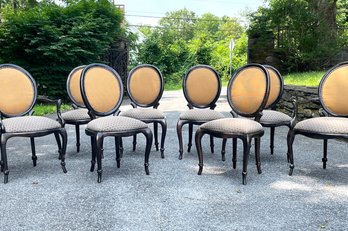 A Set Of 8 Vintage Balloon Back Dining Chairs