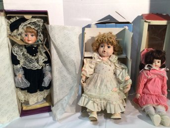 3 Lovely Collectable Dolls