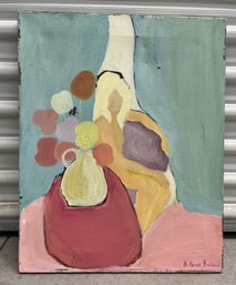 An Original Modern Still Life On Canvas - Signed - 16 X 21