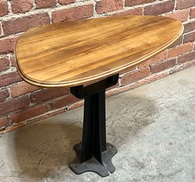 Vintage Cast Iron Base Side Table