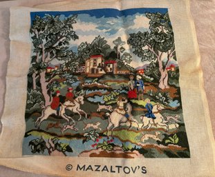 Embroidered Hunting Scene