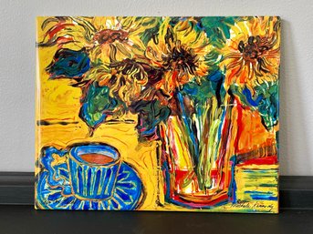 Michele Kennedy Painting On Ceramic Tile  - Cafe Con Leche
