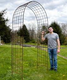 A Modern Iron Garden Arched Trellis