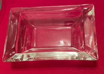 Large Mid Century Large Glass Ash Tray