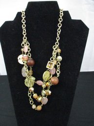 Jewelry Lot #1 - Costume - Beaded And Fabric Necklaces