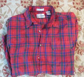 Mens Vintage Sears Plaid Shirt Extra Large