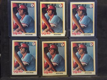 (6) 1978 Topps Pete Rose Cards - K