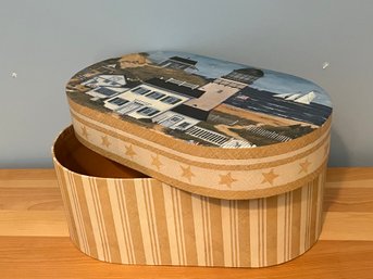 Elegant Cardboard Lidded Storage Box - 17.5 X 10 X 6.25