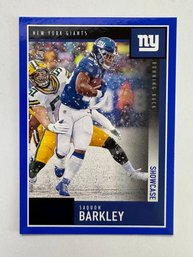 2020 Panini Score Saquon Barkley Blue Parallel /100