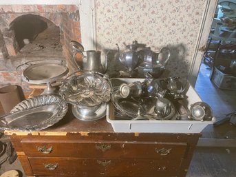LOT OF ANTIQUE SILVER PLATE