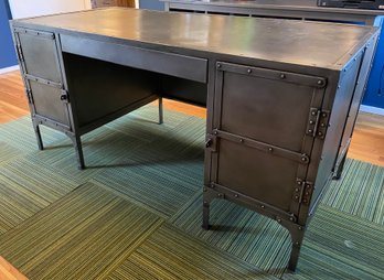 Restoration Hardware Industrial Tool Chest Desk In Aged Gun Metal