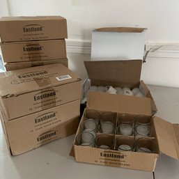 10 Boxes Of 12 Glass Votive /Tea Candles Plus A Box Of Assorted Candles