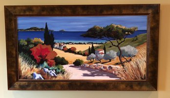 Framed Art Print - 'Arriving At The Sunny Beach' By Jean Tierant