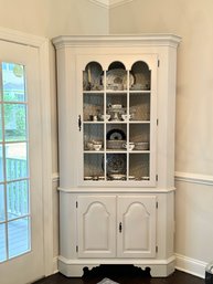 Contemporary Farmhouse Style Corner Cabinet