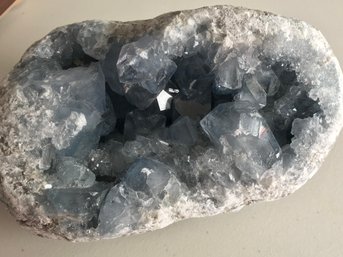 Celestite Crystal Geode, 7 LB 15 Oz