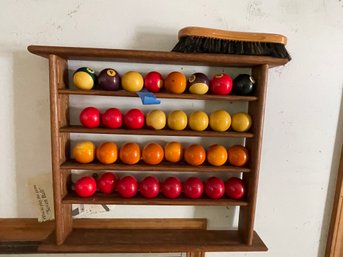 Pool Billiard Balls With Rack