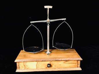 Balance Scale With Wooden Box