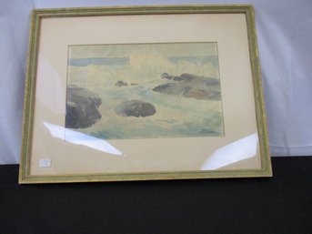 Art Piece - Vern Tremewen - Lithoprint Ocean Beach Landscape