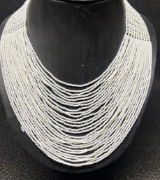 Intricate Multi Layer Tiny Pearl Necklace Made In Nepal- NOS