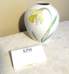 KPM Porcelain Floral Vase With Booklet