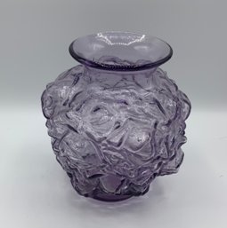 Vintage Goofus Glass Vase By Imperial ~ Light Purple ~
