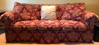 Vintage Century Furniture LT Designs Victorian Style Sofa With Fleur De Lis Pattern