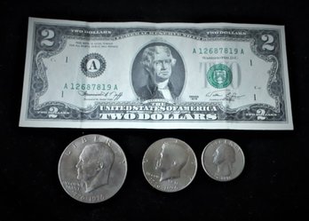 Unique Bicentennial 3 Coin & $2 Bill Collection