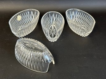 A Set Of Vintage Cut Crystal Utensil Holders By Princess House