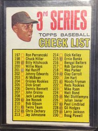 1967 Topps 3rd Series Checklist Willie Mays - K