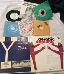 Record Collection With 45s & LP Records - L