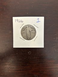 Beautiful 1926 Standing Liberty Quarter, Silver Coin