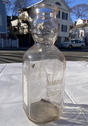 Early NELSON'S DAIRY Figural BABYTOP Milk Bottle